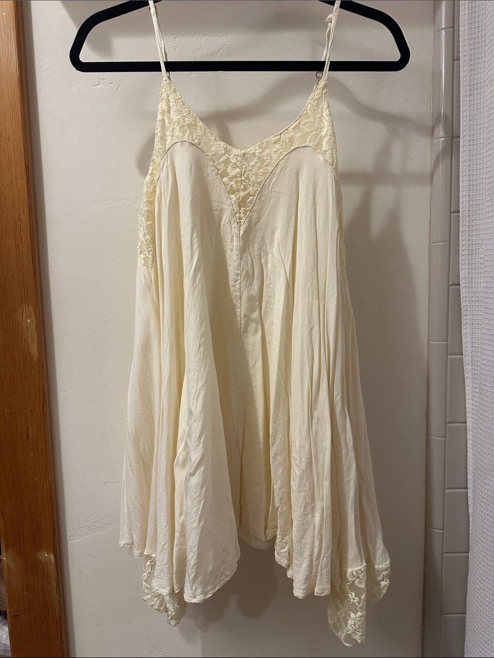 Lace-Trim Flowy Slip Dress